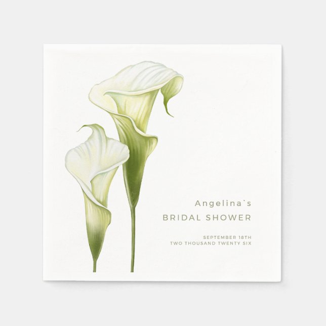 Napkins for a Modern Bridal Shower. (Front)