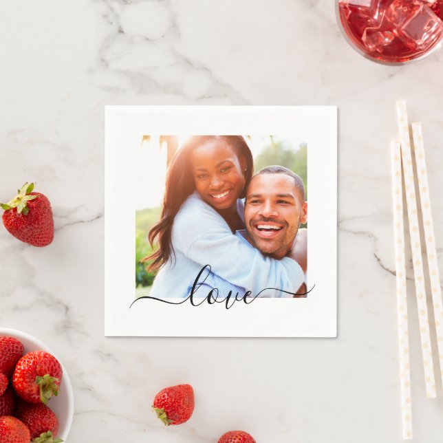 Napkins Photo Template Love Text White (Insitu)