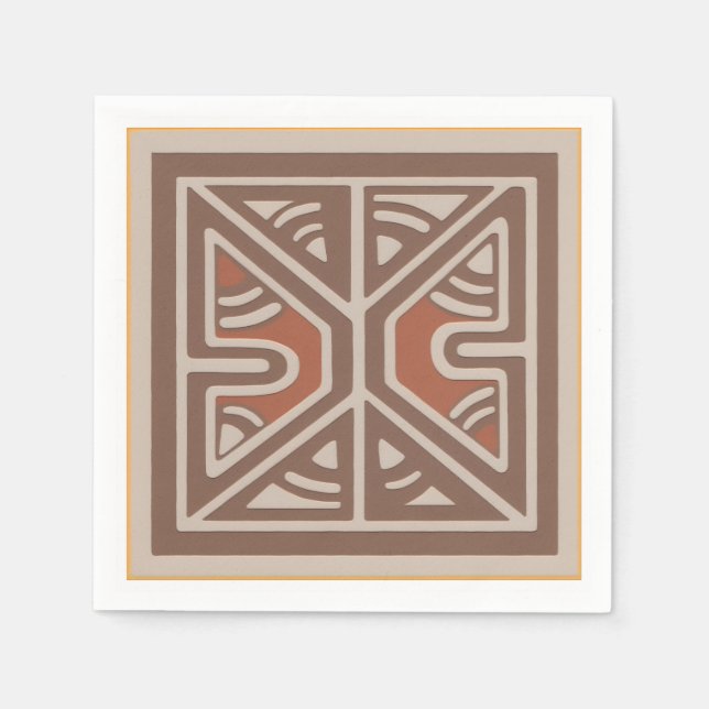 Napkins with art inspired by New Guinea (Front)