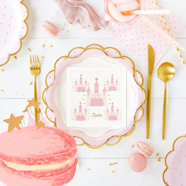 Napkins with Princess Castle Design (Creator Uploaded)