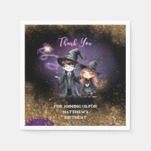 NAPKINS Wizards and Witches Custom Birthday Party