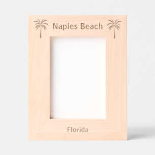Naples Beach Florida Laser Engraved frame