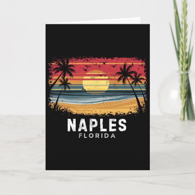 Naples Beach Florida Surfboard Beach  Card (Front)