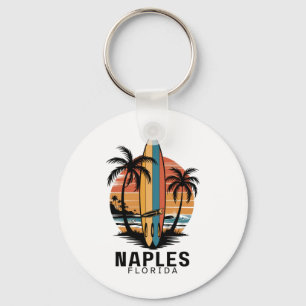 Naples Beach Florida Surfing Surfer _1 Key Ring