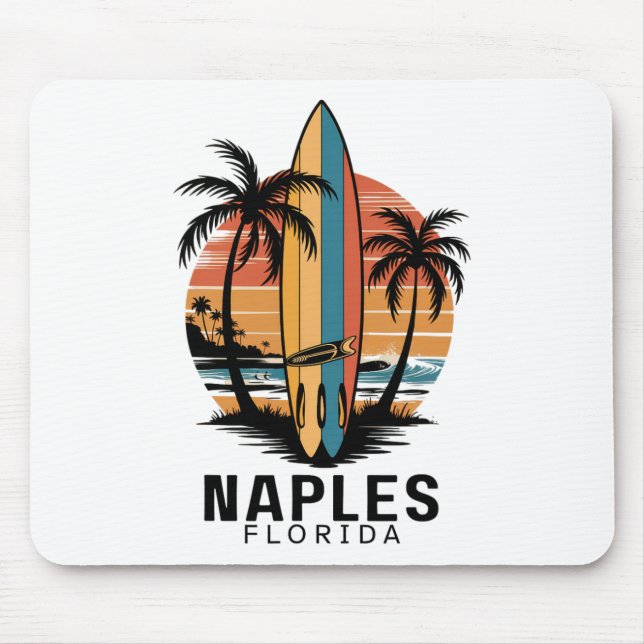 Naples Beach Florida Surfing Surfer _1  Mouse Pad (Front)