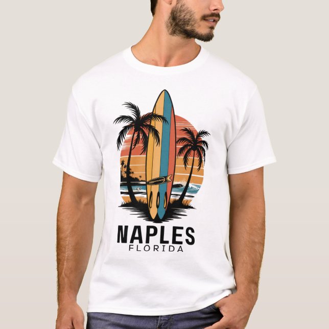 Naples Beach Florida Surfing Surfer _1  T-Shirt (Front)