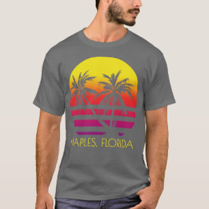 Naples Beach Florida Tropical Palm Trees Sunset Va T-Shirt
