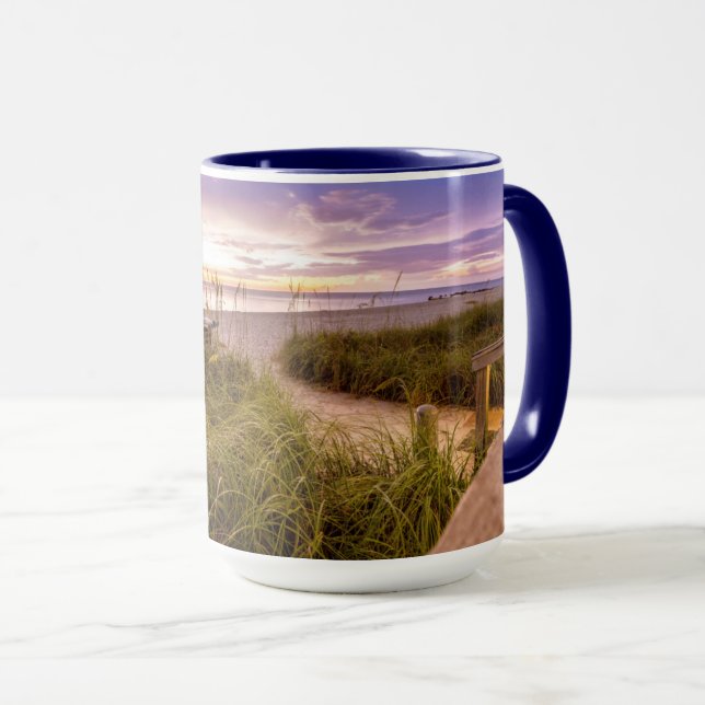 Naples Beach Shore and Calm Ocean | Florida Mug (Front Right)