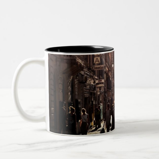 Naples Buildings (Napoli) Two-Tone Coffee Mug (Left)
