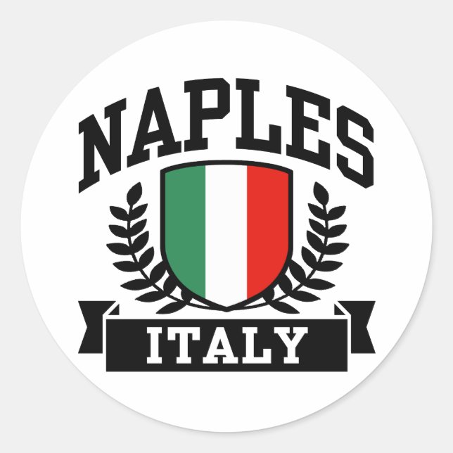 Naples Classic Round Sticker (Front)