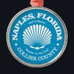 Naples Fl (seashell) Metal Tree Decoration<br><div class="desc">Naples,  Florida.</div>