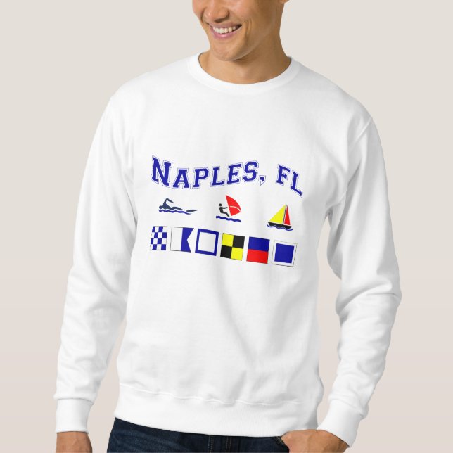 Naples, FL w/ Maritime Flags Sweatshirt (Front)
