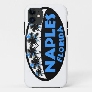 Naples Florida black blue palms Case-Mate iPhone Case