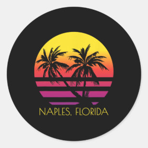 Naples Florida Classic Round Sticker
