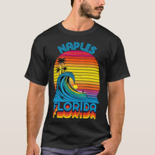 Naples Florida Retro Throwback Surf & Beach Souven T-Shirt