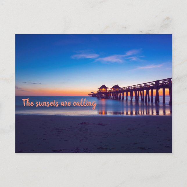 Naples, Florida Sunset Postcard (Front)