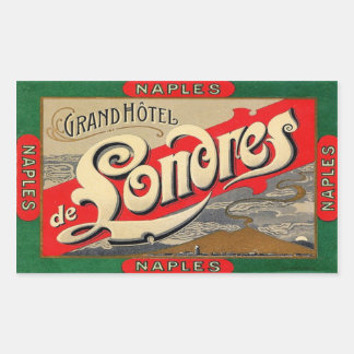 Naples (Grand Hotel London) Rectangular Sticker