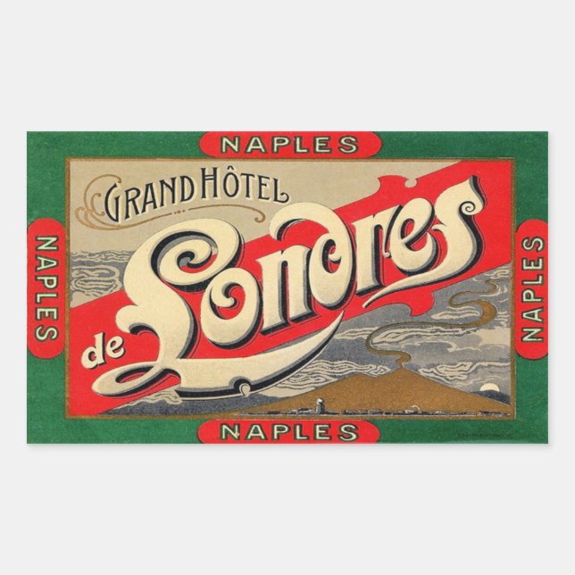 Naples (Grand Hotel London) Rectangular Sticker (Front)