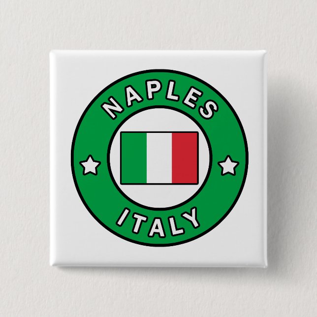 Naples Italy 15 Cm Square Badge (Front)
