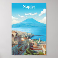 Naples Italy Art Vintage Travel