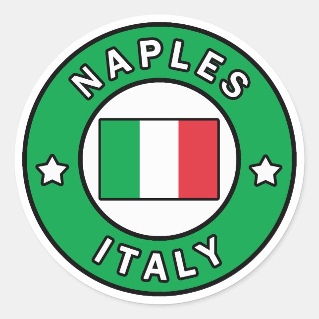 Naples Italy Classic Round Sticker (Front)
