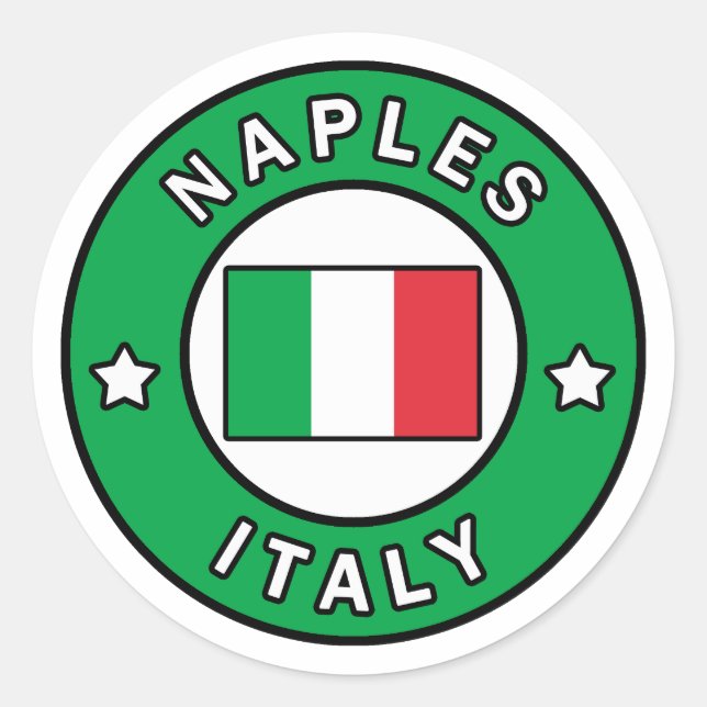 Naples Italy Classic Round Sticker (Front)