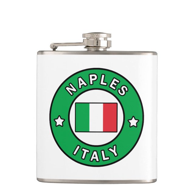 Naples Italy Hip Flask (Front)