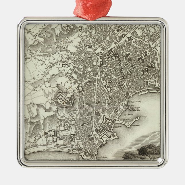 Naples, Italy Metal Tree Decoration (Front)