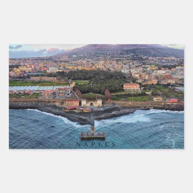 Naples Italy Rectangular Sticker (Front)