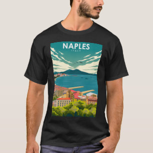 Naples Italy Vintage Colourful Minimal Retro Trave T-Shirt