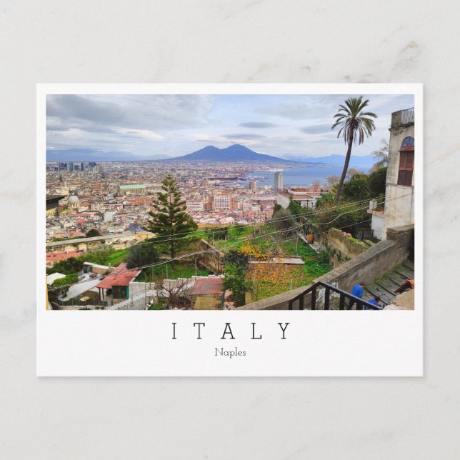 Naples, panoramic view, Italy Postcard (Front)