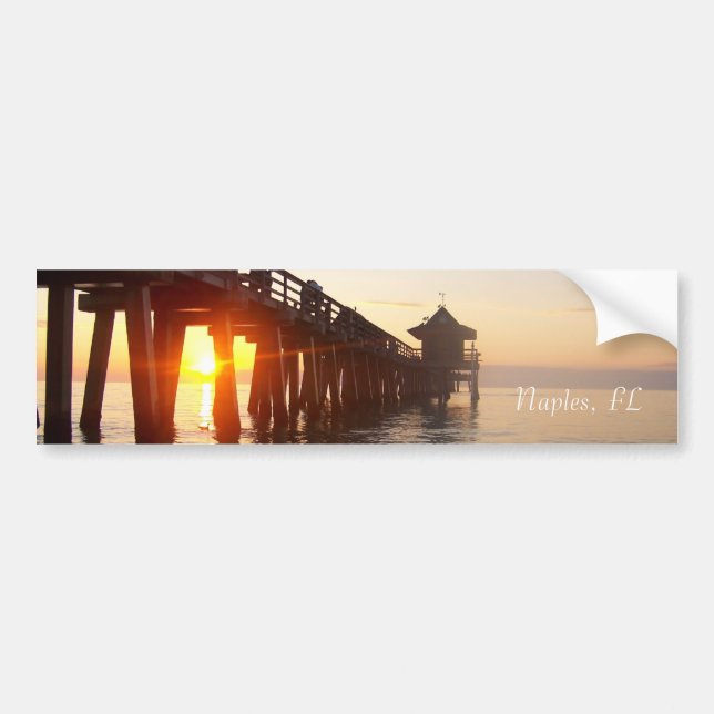 Naples, pier bumper sticker (Front)
