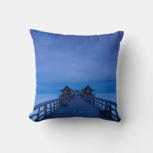 Naples Pier, dawn Cushion