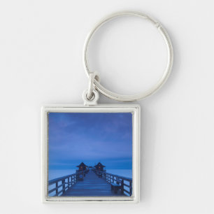 Naples Pier, dawn Key Ring