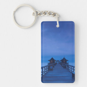 Naples Pier, dawn Key Ring