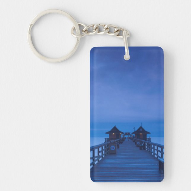 Naples Pier, dawn Key Ring (Front)