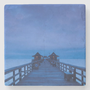 Naples Pier, dawn Stone Coaster