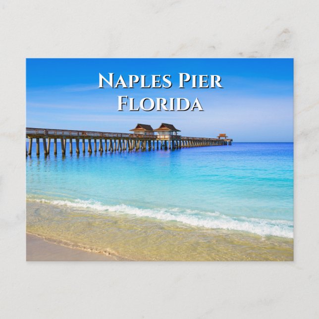 Naples Pier Florida Blue Ocean Postcard (Front)