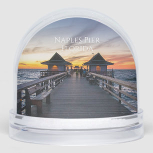 Naples Pier Florida Custom Photo Snowglobe