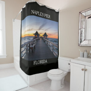 Naples Pier Florida Vacation Beach House Shower Curtain