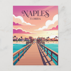 Naples Pier USA Postcard