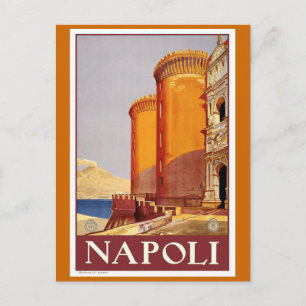 "Naples" Vintage Travel Poster Postcard