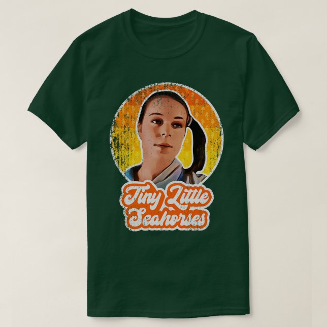 Napolean Dynamite Deb Tiny Little Seahorses Distre T-Shirt (Design Front)
