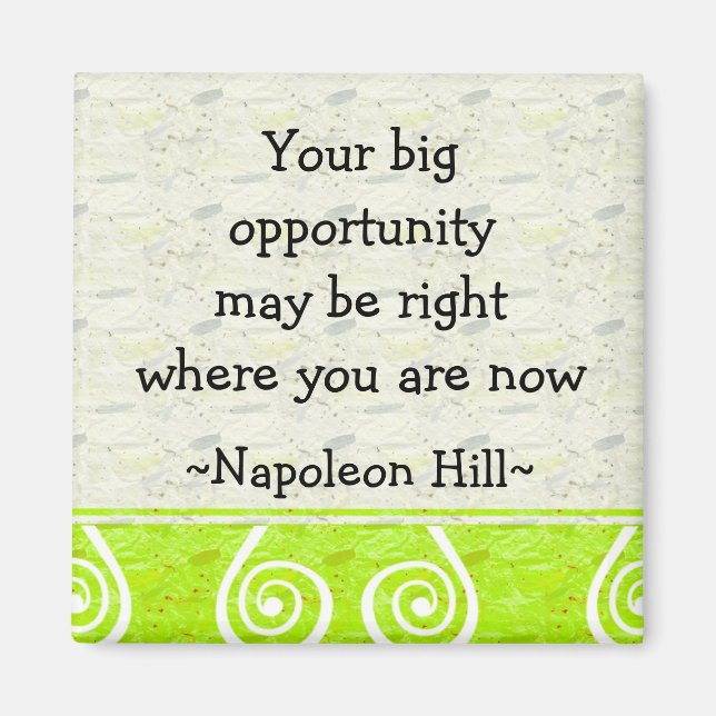 Napolean Hill Quotes (1)- Motivational Magnet (Front)