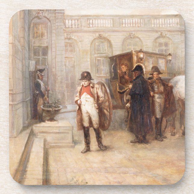 Napoleon after Waterloo (oil on canvas) Coaster (Front)