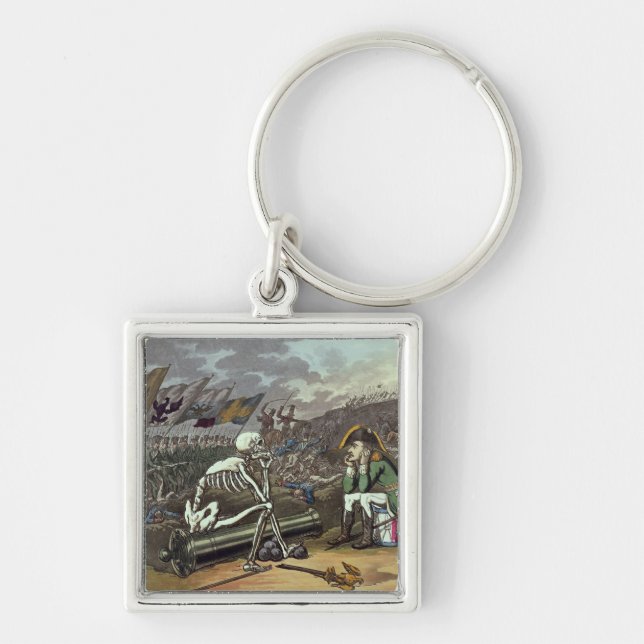 Napoleon and skeleton, 18th key ring (Front)