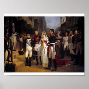 Napoleon and the Queen of Prussia at Tilsit Poster