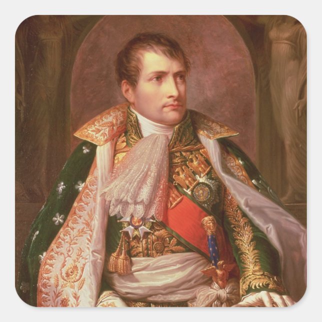 Napoleon Bonaparte (1769-1821), as King of Italy, Square Sticker (Front)
