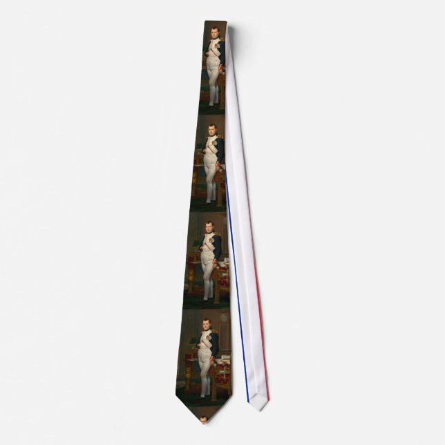 Napoleon Bonaparte and the Flag of France Tie (Front)