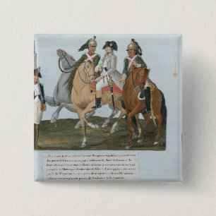 Napoleon Bonaparte and the Varsovian Sentry 15 Cm Square Badge